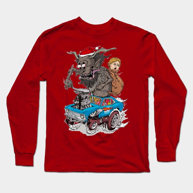 Krampus Long Sleeve T-Shirt by TurkeysDesign